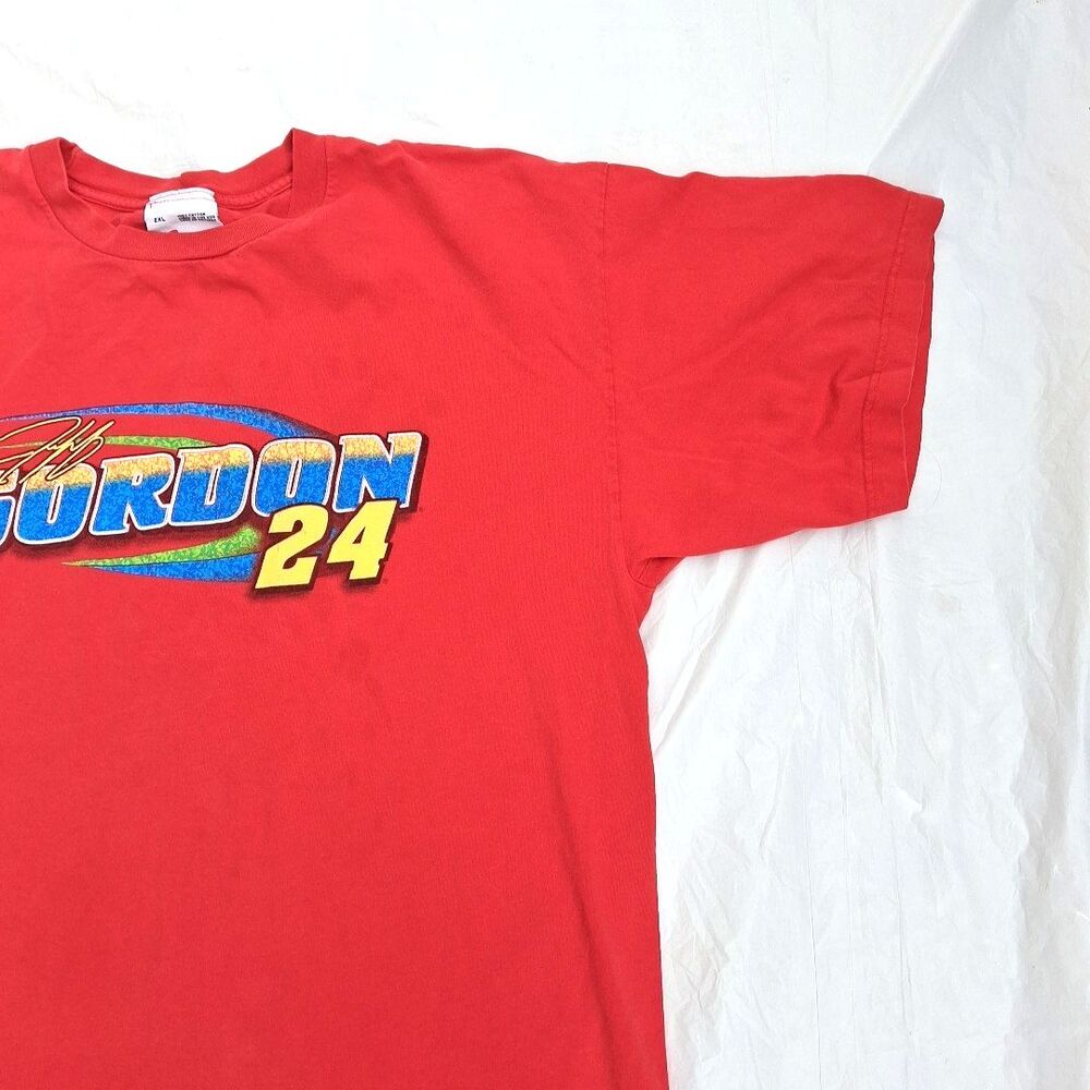 ​Vintage Jeff Gordon 24 NASCAR Shirt 2XL Competitors View Red Double Sided USA - Picture 7 of 15